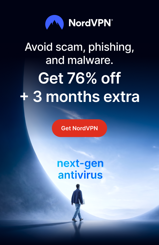 NordVPN next-gen antivirus — 76% off plus 3 months extra