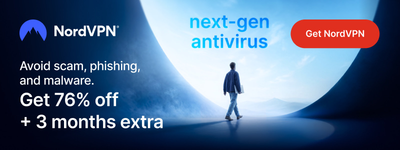 NordVPN next-gen antivirus — 76% off plus 3 months extra